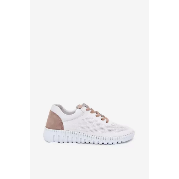  Dámské polobotky ARTIKER 58C3083 WHITE/BROWN 
