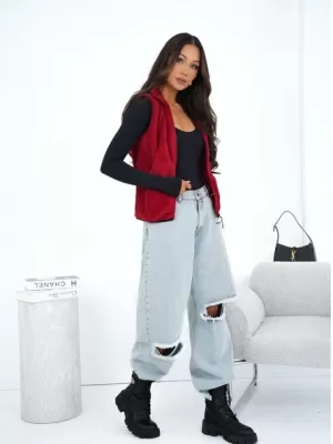 Dámská vesta FACTORY PRICE CS-KZ-BT1031.01 DARK RED