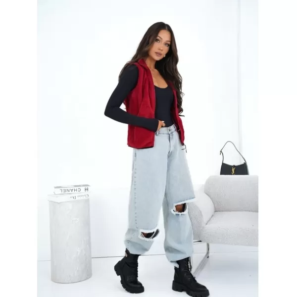  Dámská vesta FACTORY PRICE CS-KZ-BT1031.01 DARK RED 