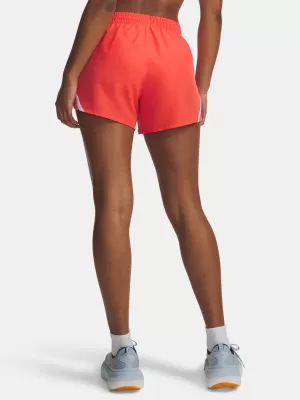 Dámské kraťasy UNDER ARMOUR UA FLY BY 3'' SHORTS 1382438-690 ČERVENÁ