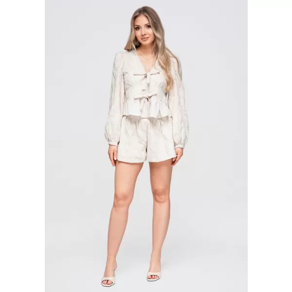  Dámská blůza OMBRE OW-TS-E0060 BEIGE 