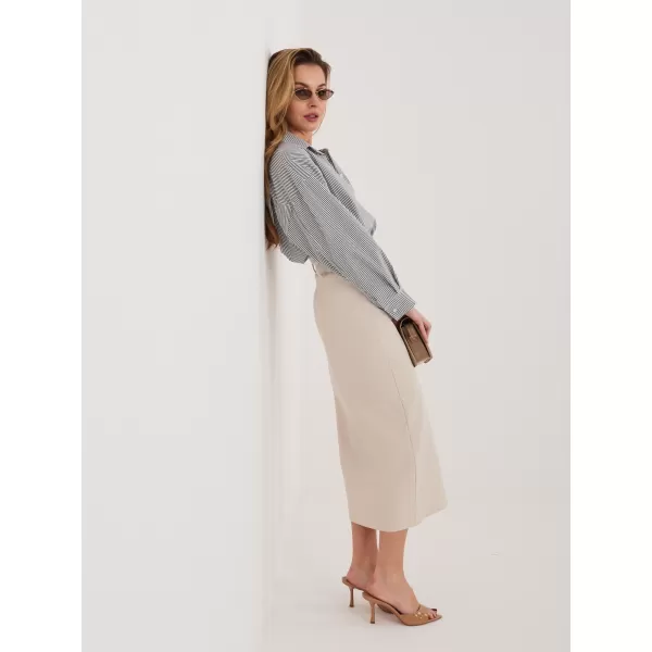  Dámská sukně RUE PARIS IT-SD-FL7393-1.16 LIGHT BEIGE 