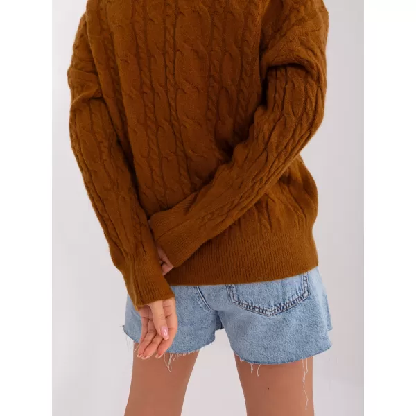  Dámský svetr WOOL FASHION ITALIA AT-SW-2335-1.68P LIGHT BROWN 