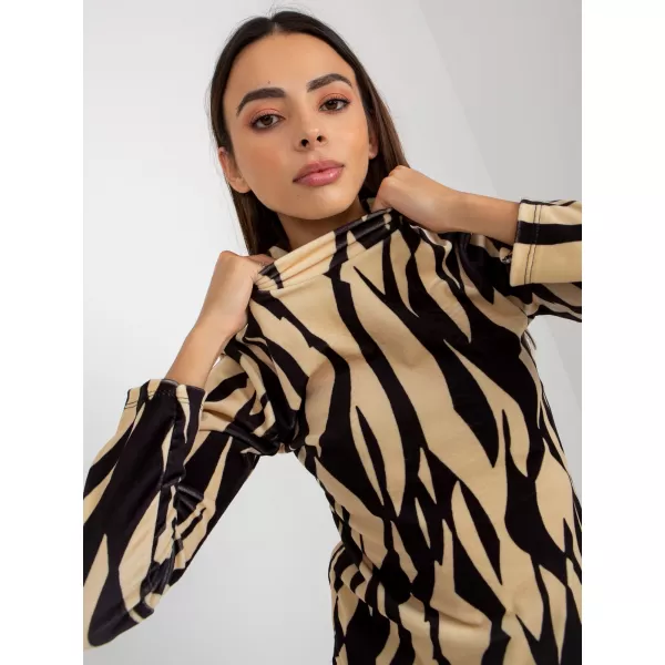  Dámská halenka RUE PARIS RP-BZ-8187-1.02X BLACK AND BEIGE 