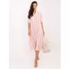 Dámské šaty OCH BELLA TW-SK-BI-2451.84 WHITE-PINK