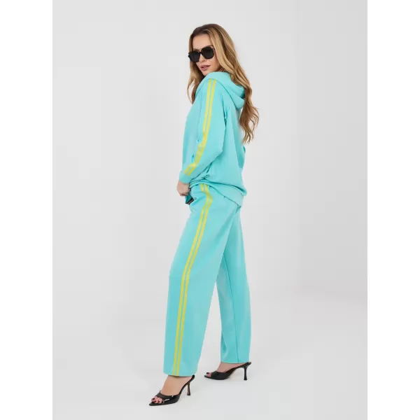  Dámská tepláková souprava RUE PARIS IT-KMPL-21782.91 TURQUOISE 