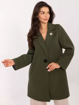 Dámský kabát RUE PARIS IT-PL-FL8153.60 KHAKI