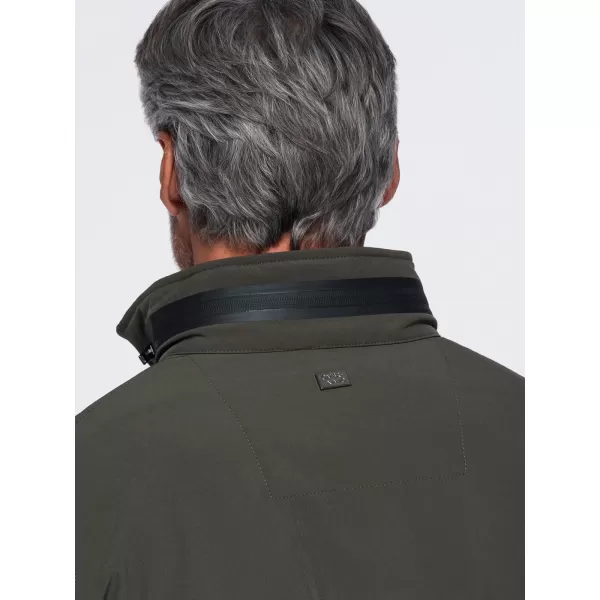  Pánská bunda s kapucí OMBRE OM-JANP-0233 DARK OLIVE 