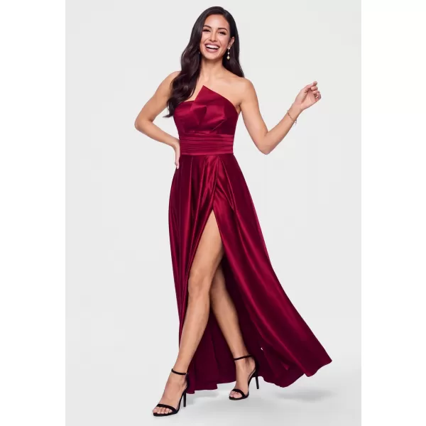  Dámské šaty LARICA LA-OM-DLR454 BURGUNDY 