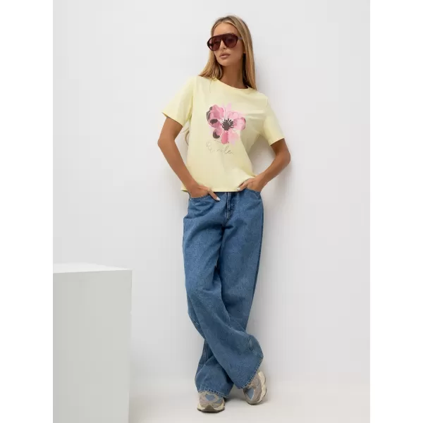  Dámské tričko RUE PARIS RV-TS-A1521.86 BRIGHT YELLOW 