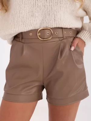 Dámské kraťasy RUE PARIS IT-SN-FL8701.97 DARK BEIGE