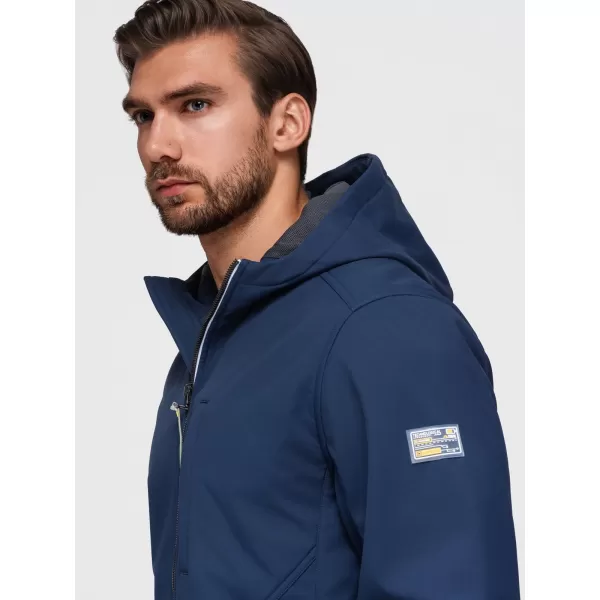  Pánská softshellová bunda OMBRE OM-JANP-0292 NAVY BLUE 