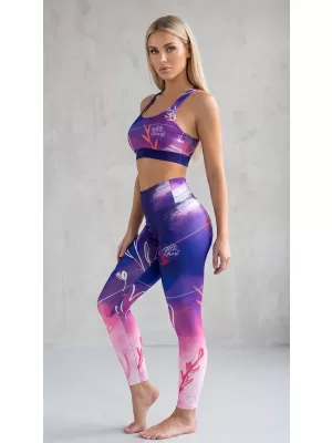 Dámské dlouhé legíny premium (nové velikosti) ALTISPORT VOJ/ALW083LEG05 FIALOVÁ