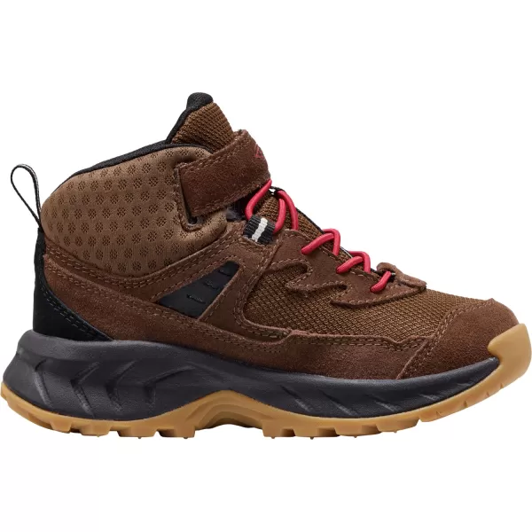  Dětské kotníkové boty KEEN HIGHTRAIL MID WP CHILDREN DARK EARTH/GARNET 