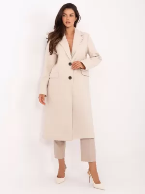 Dámský kabát FACTORY PRICE IT-PL-80320.65 LIGHT BEIGE