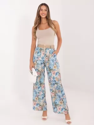 Dámské kalhoty RUE PARIS IT-SP-FL10232.21 LIGHT BLUE