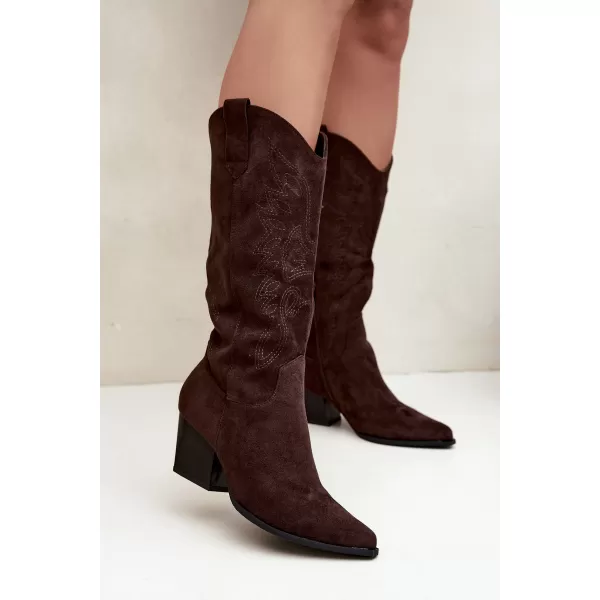  Dámské kozačky BOTO 7627A BROWN 