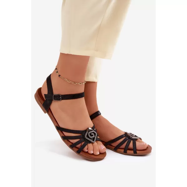  Dámské sandály S.BARSKI KV61-6056 BLACK 