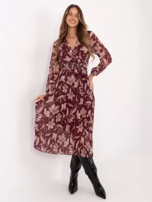 Dámské šaty ITALY MODA IT-SK-11389-1.28P BURGUNDY