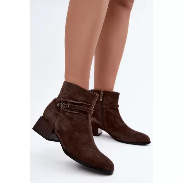  Dámské kotníkové boty D&A CR62-3476 BROWN 