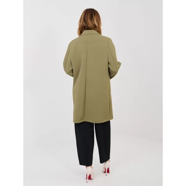  Dámský kabát RUE PARIS IT-PL-FL8153-1.04 KHAKI 
