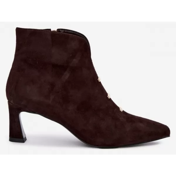  Dámské kotníkové boty D&A CR62-3496 CHOCOLATE 