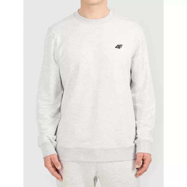  Pánská mikina 4F 4FWMM00TSWSM2549 COLD LIGHT GREY MELANGE 