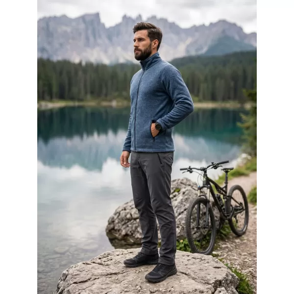  Pánská micro fleece mikina MALFINI FACTOR 852 TMAVÝ DENIM MELÍR 