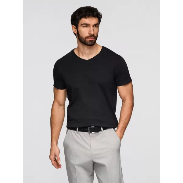  Pánské triko OMBRE OM-TSBS-0281 BLACK 