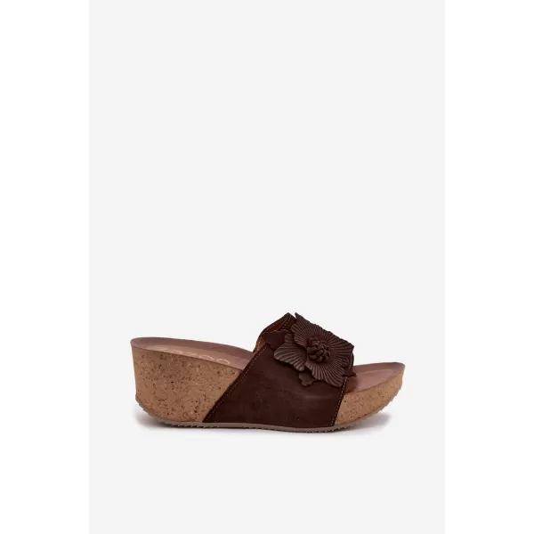  Dámské pantofle ZAZOO 40312 CHOCOLATE 