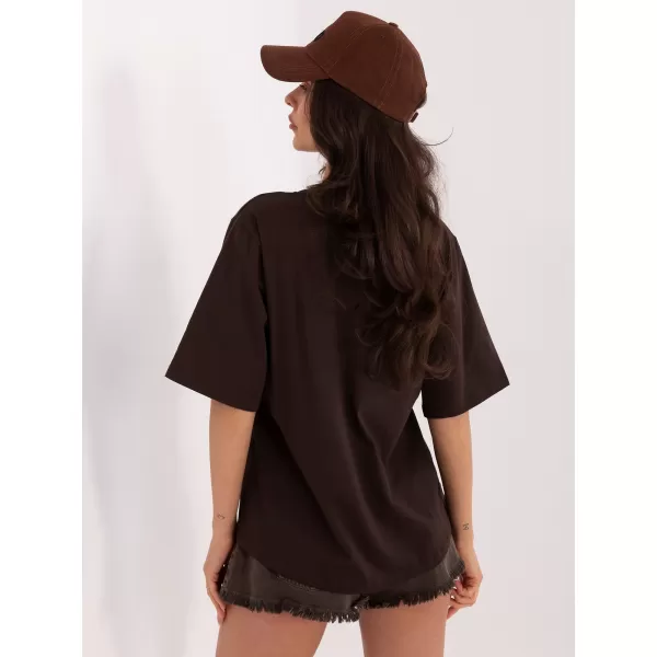  Dámské tričko RUE PARIS RV-BZ-A1268.18 DARK BROWN 