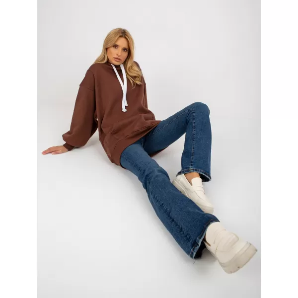  Dámská mikina EX MODA EM-BL-694.20X DARK BROWN 