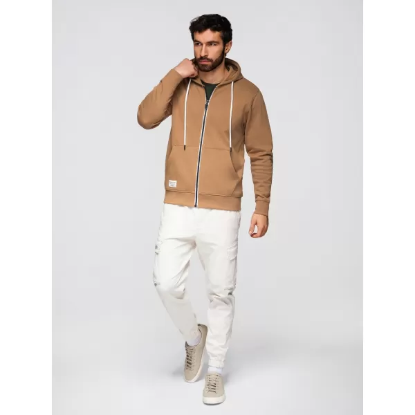  Pánská mikina OMBRE OM-SSBZ-0272 BROWN 