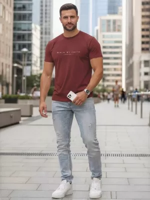 Pánské triko DSTREET BORDO