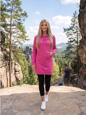 Dámská prodloužená mikina ALTISPORT ALW001419 PURPUROVÁ