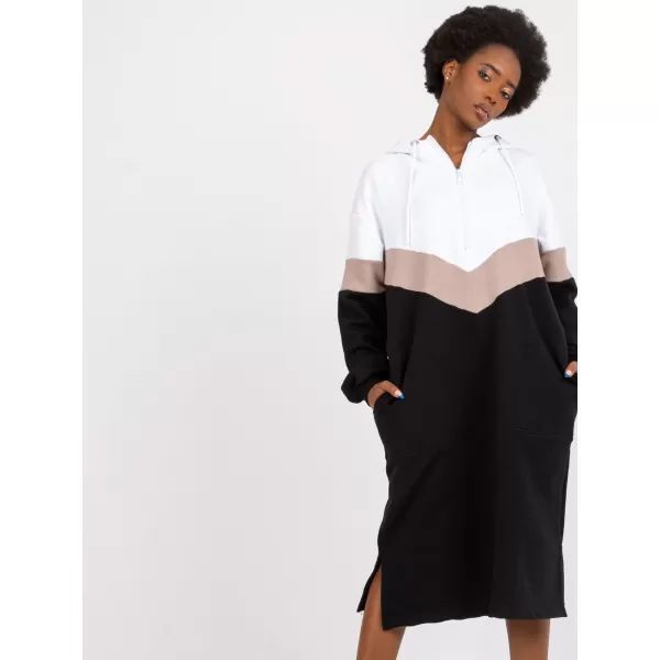  Dámské šaty RUE PARIS RV-SK-7462.00 WHITE-BLACK 