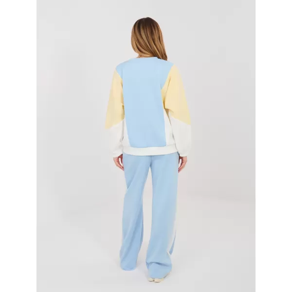  Dámská tepláková souprava RUE PARIS IT-KMPL-22210.95 LIGHT BLUE 