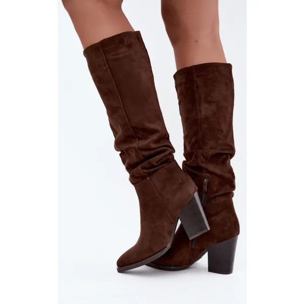  Dámské kozačky BOTO 6557 BROWN 