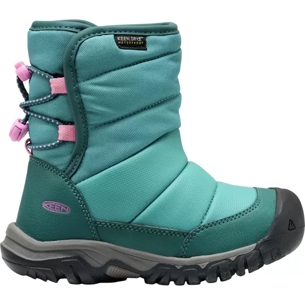  Dětské zimní boty KEEN PUFFRIDER WP CHILDREN BRITTANY BLUE/CASHMERE ROSE 