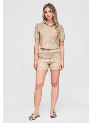 Dámská sukně OMBRE OW-SH-E0060 BEIGE