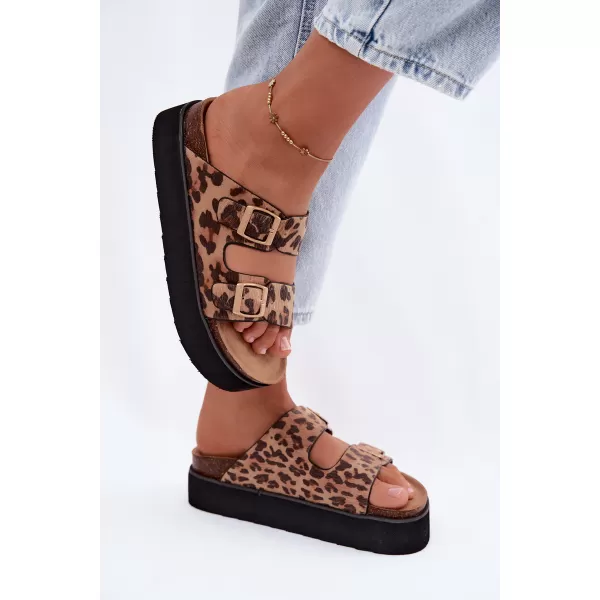  Dámské pantofle WRANGLER 20261072.92A BROWN/BEIGE 