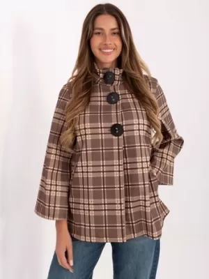 Dámský kabát ITALY MODA IT-PL-31820-2.21P BROWN