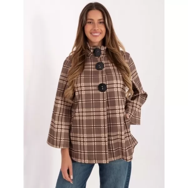  Dámský kabát ITALY MODA IT-PL-31820-2.21P BROWN 