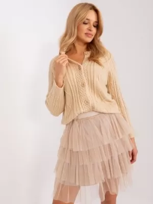 Dámský svetr WOOL FASHION ITALIA AT-SW-2346-2.99P BEIGE