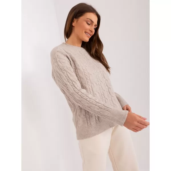  Dámský svetr WOOL FASHION ITALIA AT-SW-2335.27 LIGHT BEIGE 