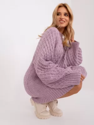 Dámský svetr WOOL FASHION ITALIA AT-SW-2367-2.64P BRIGHT PURPLE