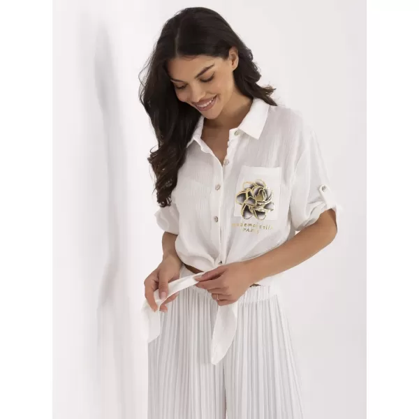  Dámská košile ITALY MODA DHJ-KS-8595-1.66 ECRU 