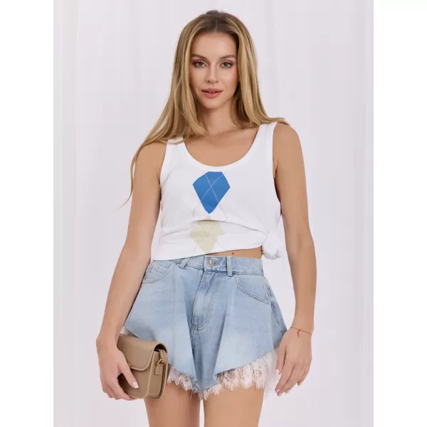  Dámský top RELEVANCE RV-TP-A1373.90 WHITE/BLUE 