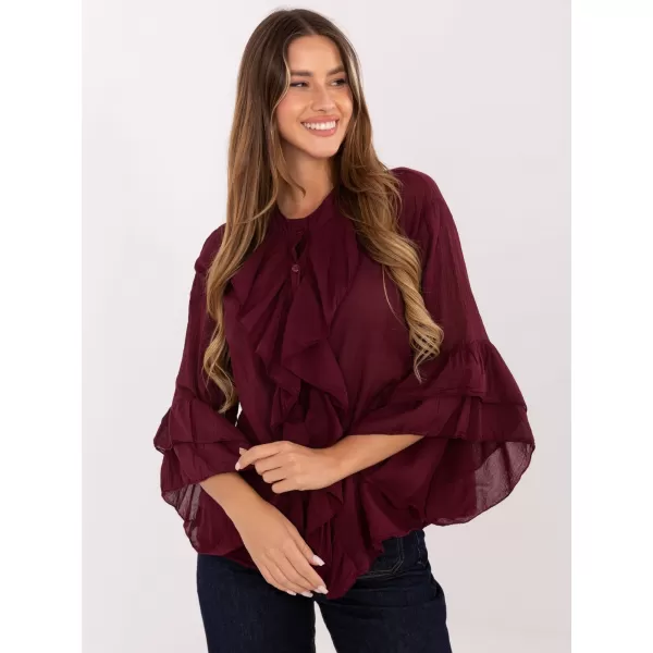  Dámská halenka ITALY MODA MI-KS-92330.07 BURGUNDY 