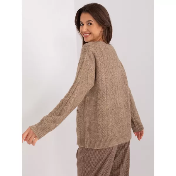  Dámský svetr WOOL FASHION ITALIA AT-SW-2358.31 DARK BEIGE 